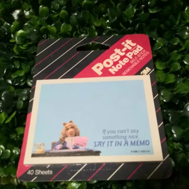 Vintage Post-It Note Pad Miss Piggy Self-Stick Removable Notes 3M Made in USA