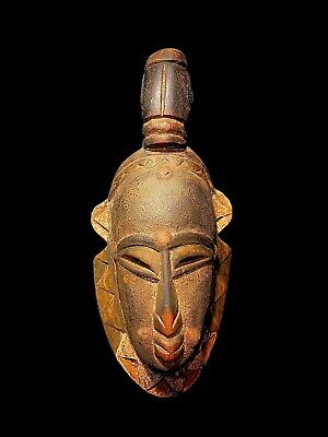 Vintage Hand Carved Wooden Tribal African Art Face Mask A Guro Mask  -2109