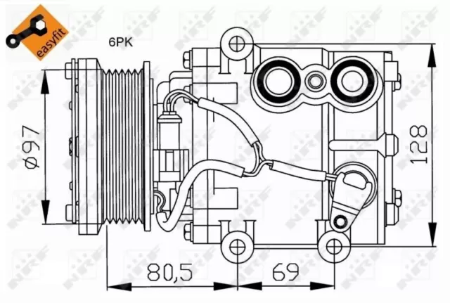 NRF Kompressor Klima Klimaanlage Klimakompressor EASY FIT 32401