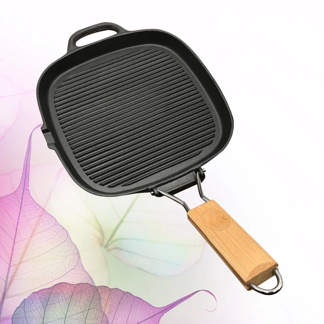 1pc Poêle À Omelette Antiadhésive Carré Grill Pan Fonte De Fer