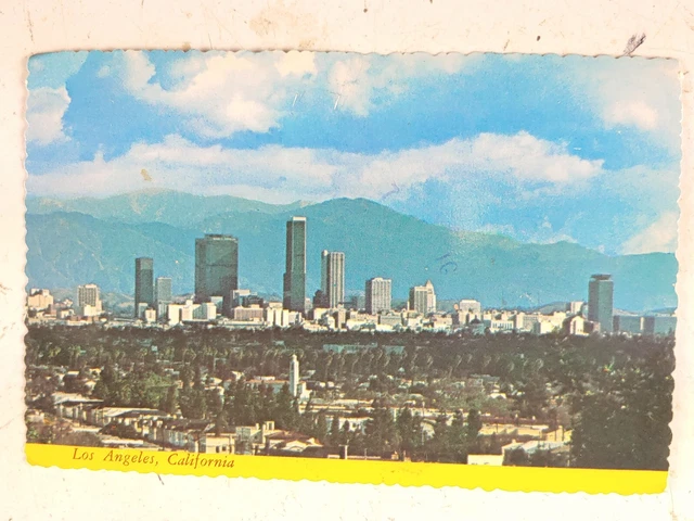 Postcard : California - Los Angeles Ca - Aerial View Of Downtown 1974 Pm