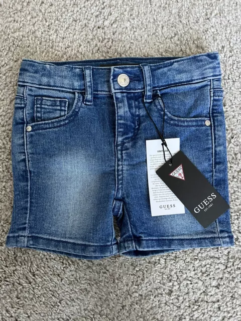 Nwt Toddler Girls Guess Sz 2T Shorts Denim