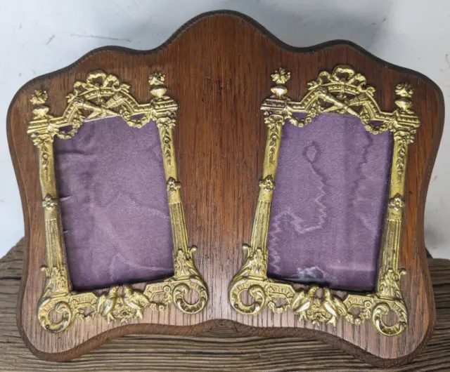 NICE FRENCH ANTIQUE DOUBLE PICTURE FRAME LATE XIX th. C. / EARLY XX th. C.