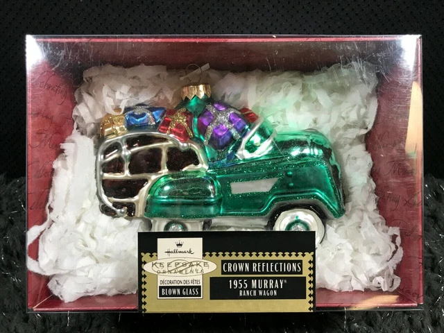 Hallmark Keepsake Reflections Glass Ornament ~1955 Murray Ranch Wagon~ Nib Hallmark Keepsake Reflections Glass Ornament ~1955 Murray Ranch Wagon~ Nib