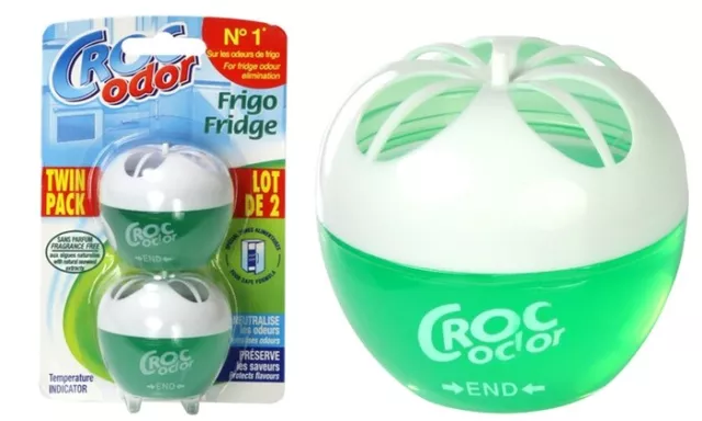 Croc Odor Fridge Freshner Deodoriser Smell Twin Pack Food Safe Fresh Natural