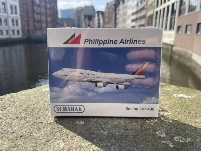 1:600 Philippine Airlines 747-400 Flugzeugmodell OVP Verschweißt Schuco Schabak