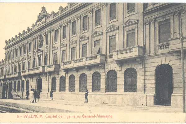 Antigua Postal Valencia Cuartel De Ingenieros Almirante Old Postcard     Tc11479