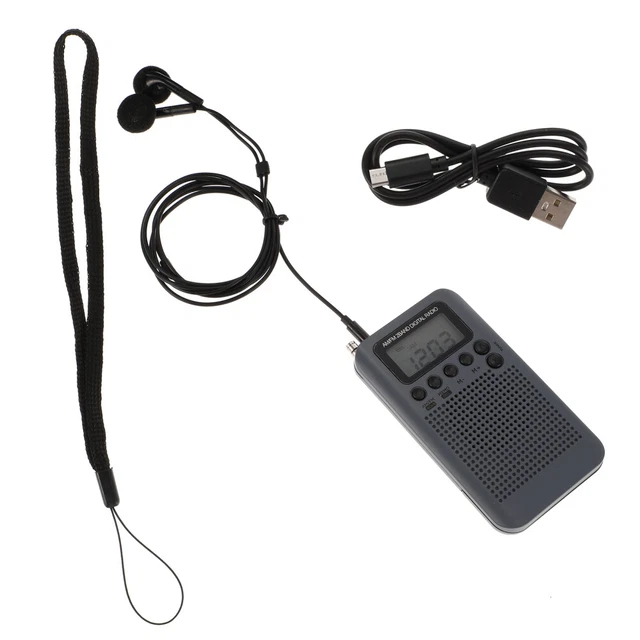 Radio Digitale Portatile DAB/DAB+/FM – Batteria Ricaricabile, Altoparlante Stereo, Jack Cuffie, Dimensioni Compatte 17,8x12x3,4 Cm