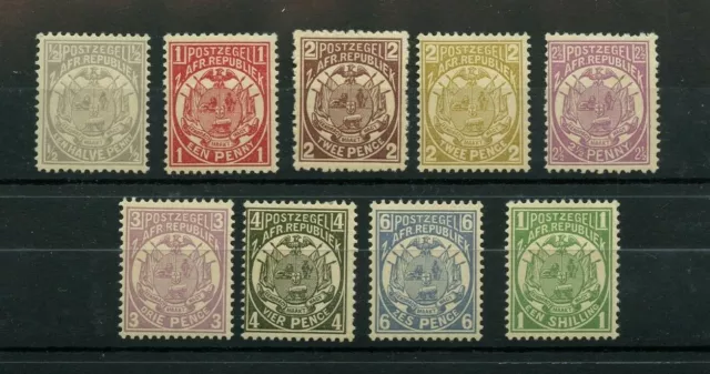 Transvaal South African Republic #123-131 * MH short set Cat $29