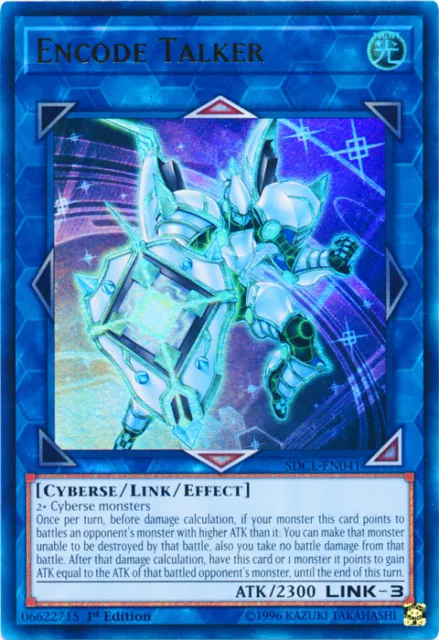 Encode Talker - SDCL-EN041 - Ultra Rare - 1st Edition NM YuGiOh!  Structure Deck