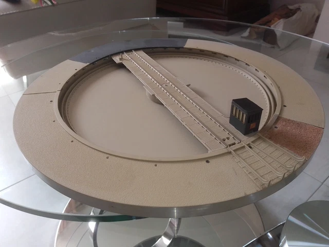 1/87 HO / Pont Tournant / Plaque Tournante Beige Manuelle Non Motorisée