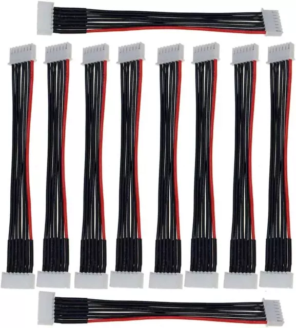 10 pcs 6S Balance Plug Extension Lead Wire 150mm for LiPo Battery Balance 22AWG