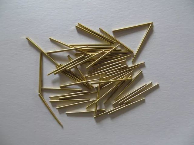 Clock Brass Tapered Pins - Package of 50 - .065"/1.65mm to .030"/.76mm