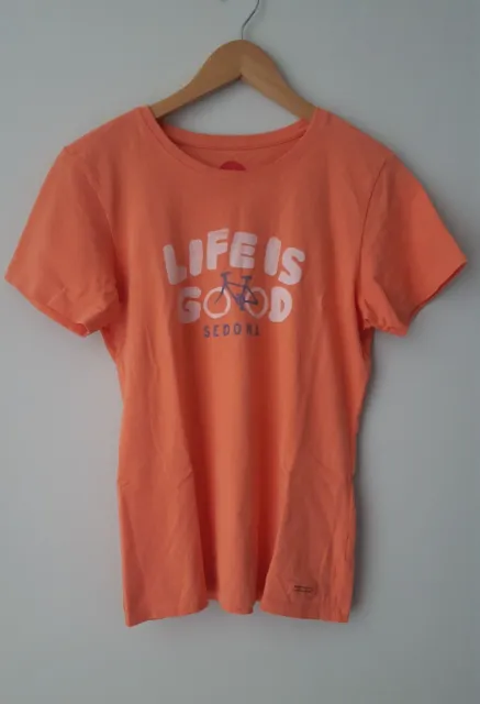 Women's Life Is Good Sedona Bike Crusher T-shirt Small