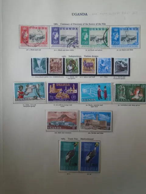 L@@K!! Qe2 1962/65 New Age Album 1 Pages Uganda Mnh Vfu (See Below)