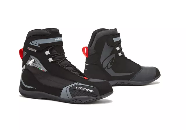 Scarpa Pelle Moto Scooter Forma Viper 41 Nero Impermeabile Protezioni Rinforzi