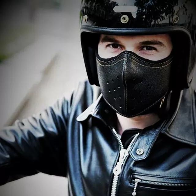 Gesichtsmaske Motorradmaske Motorrad Maske Puleder Sportmaske schwarz