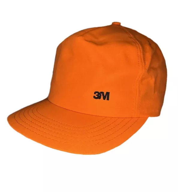 3M Adjustable Snapback Hat Cap Hunting Blaze Orange High Vis Pheasant Deer VTG