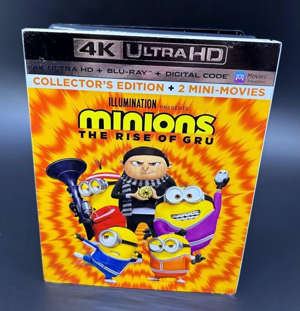 MINIONS THE RISE of gru 4k ultra hd blu-ray movie factory sealed w ...