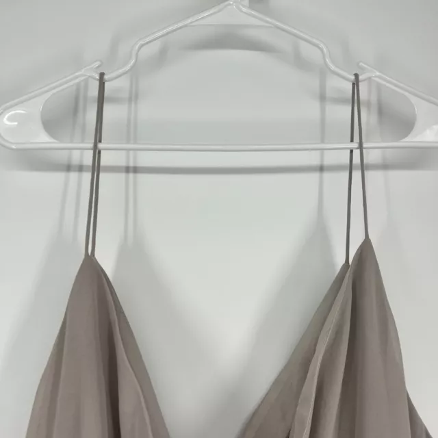 ASOS Dress Womens Plus Size 24 Gray Pleated Cami Midi Sleeveless Drawstring NWT 2