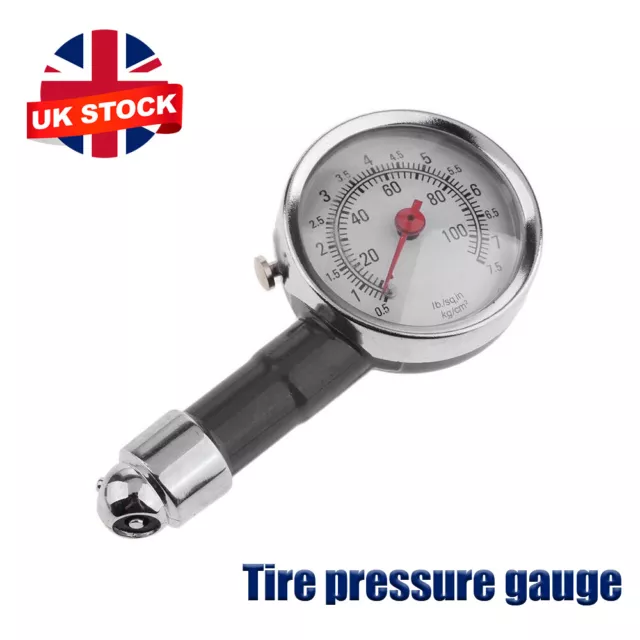 Professional Tyre Pressure Gauge Car BikeAir Measurement Psi/bar Release Button