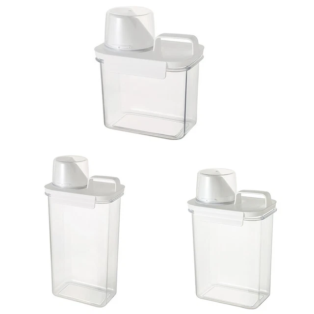 Conservazione detergente ermetica con dispenser di lavaggio polvere tazza di mis