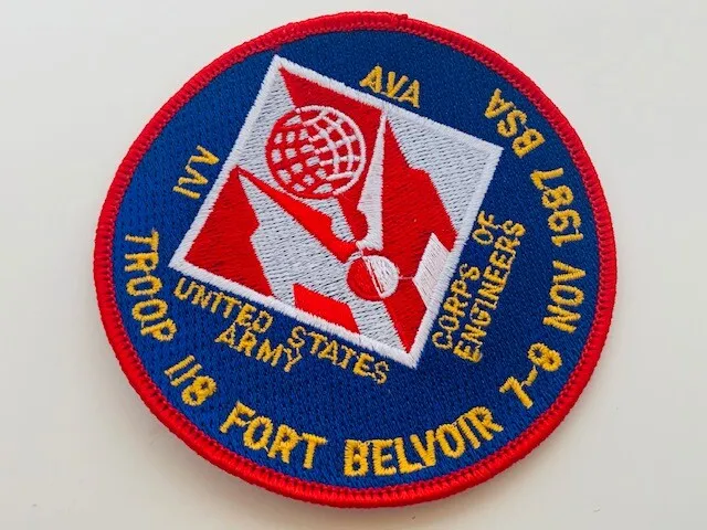 Advertising Patch Logo Emblem Sew vtg patches Fort Belvoir Army Engineers troop