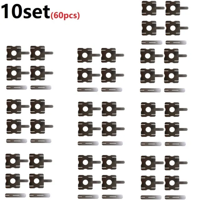 10Set (60pcs) Acier Plaqué Nickel Bracelet Bande Sheet-For Pile Paquet Soudure