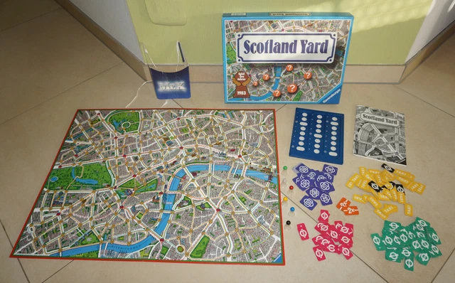 Scotland Yard Ravensburger Brettspiel Spiel Gesellschaftsspiel 1983 ab 10 J.