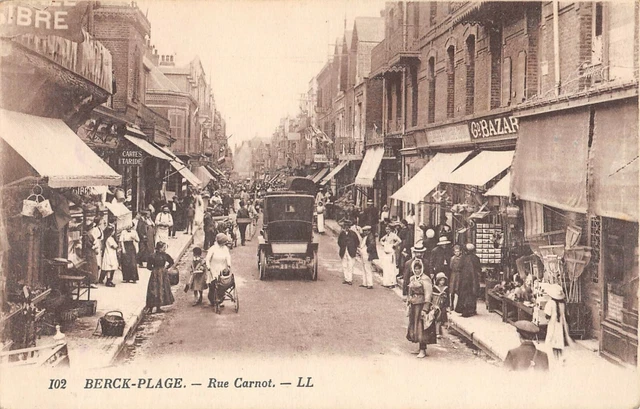 Cpa 62 Berck Beach Rue Carnot