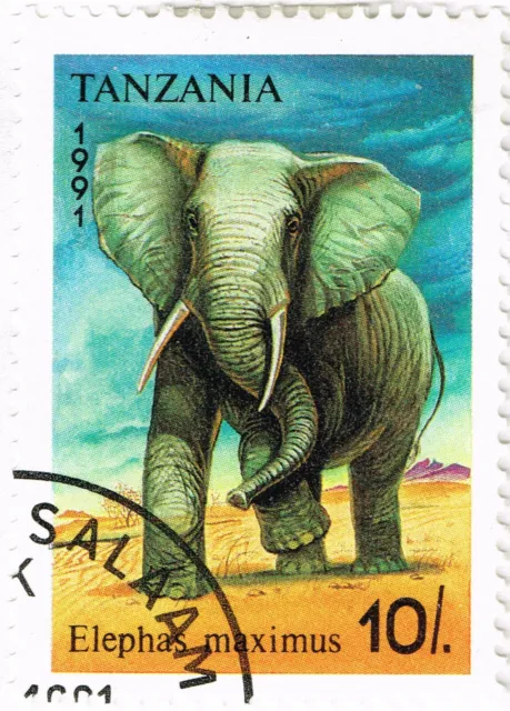 Tanzania Fauna Elephant stamp 1991