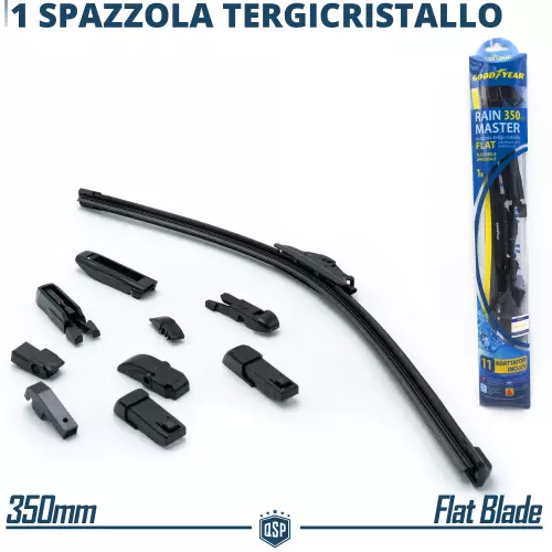 1 Spazzola Tergicristallo GOODYEAR 350mm UNIVERSALE Gomma Naturale Teflon+Grafit 2