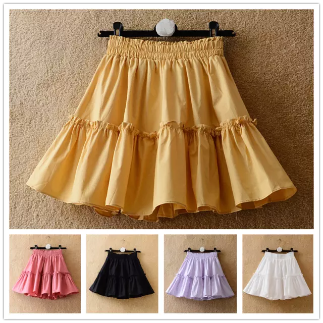 Women Ruffles Skirt Petticoat Underskirt Half Slip Tutu Short Pleated Frill