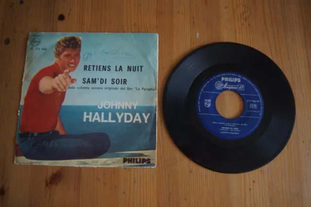 Johnny Hallyday Retiens La Nuit Rare Sp Italien 1962 Mauvais Etat