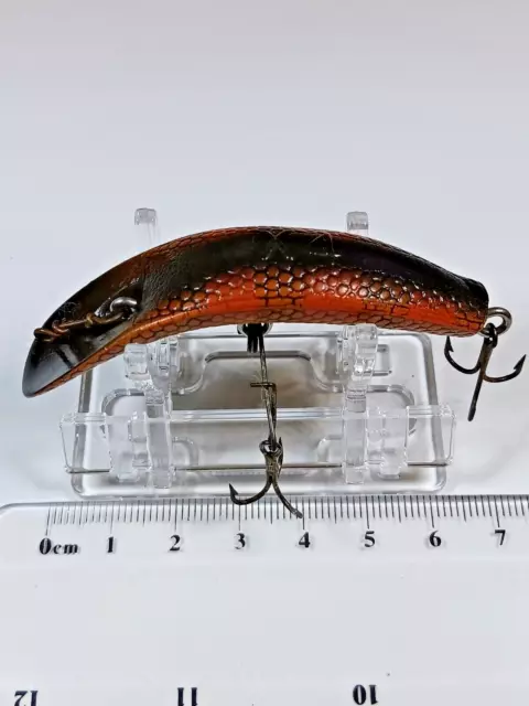 HELIN'S FLATFISH fishing Lure  X4 model,  "Perch scale"  vintage 45+ yrs.