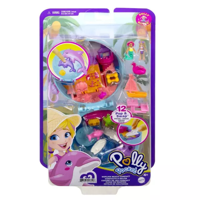 Polly Pocket Compact Micro Dolls Themed Adventure Play Set Carry Case