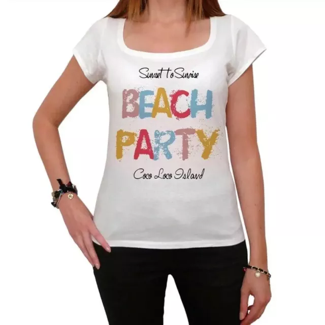 ULTRABASIC Femme Tee-Shirt Fête Sur La Plage De L'Île De Coco Loco Coco Loco