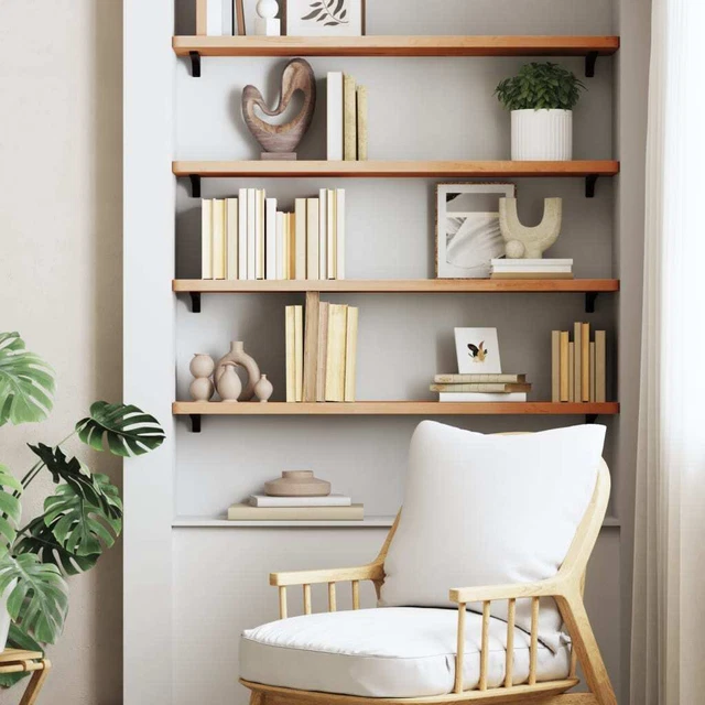 Vidaxl Mensola a Parete 80x20x2,5 cm in Legno Massello di Faggio