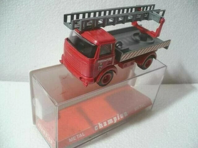 Rare Ancien Beau Camion Pompier Berlier Champion Fj Metal " Neuf En Boite