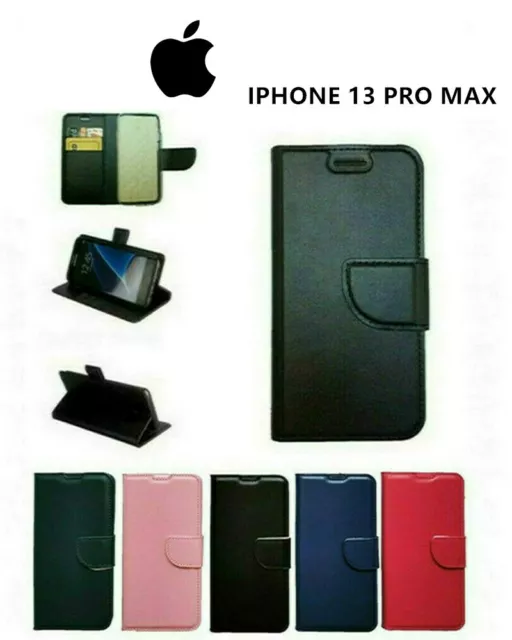 Cover Custodia A Libro  Per Apple Iphone 13 Pro Max + Pellicola Vetro