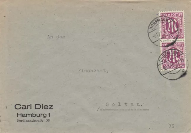 Bizone/AM-Post, Mi. 23B, MeF, Dorfmark, 8.12.45