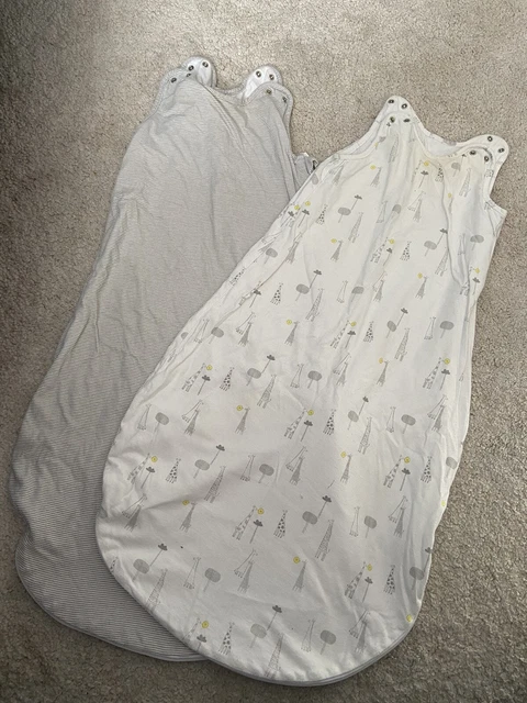 Sacos de dormir unisex Mothercare 6-18 meses 1 Tog algodón gris crema bebé