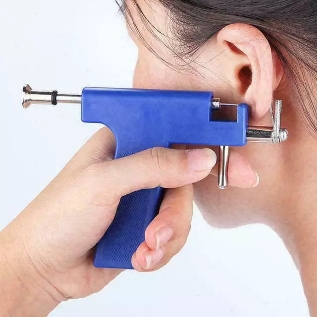 Ear PiercingGun with 98pcs Studs Kit Tool Set For Ear Bod Nose Piercing U2L3