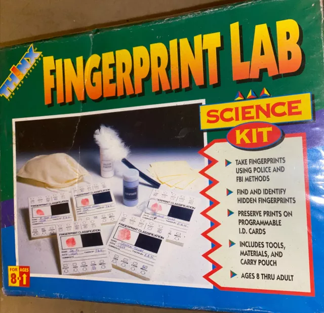 FINGERPRINT Lab Science Kit  FORENSICS Age 8+ Thinx Fun & Learning  NEW & Sealed