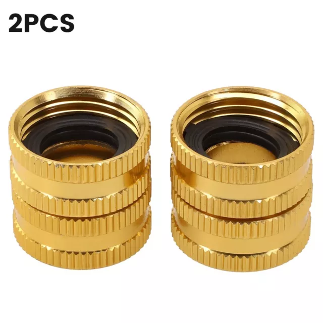 2 Pieces 3/4 Garden Hose Connector Dual Swivel For Male To Male Double Female