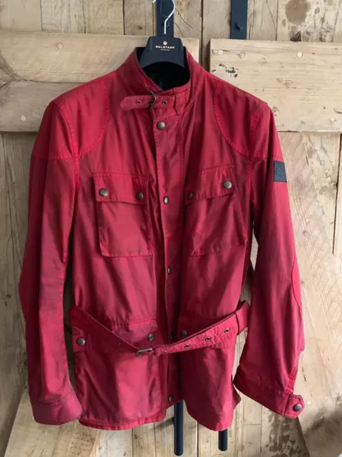 BELSTAFF RED TRIALMASTER Waxed Cotton Pants Roadmaster Trousers