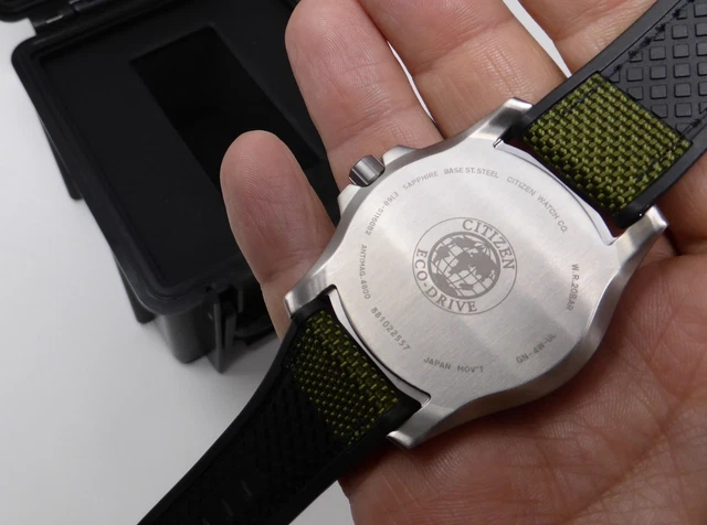 Citizen BN0211-09X Promaster Tough Sapphire Eco Drive - GREEN dial and strap. 2