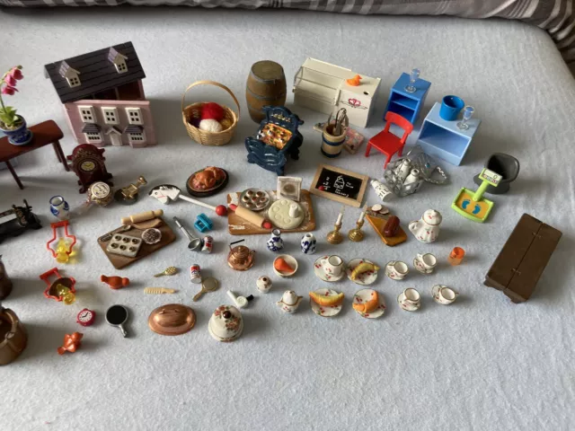 Dolls House 1/12 Mixed Furniture Bundle Job Lot .ceramic metal & Plastic