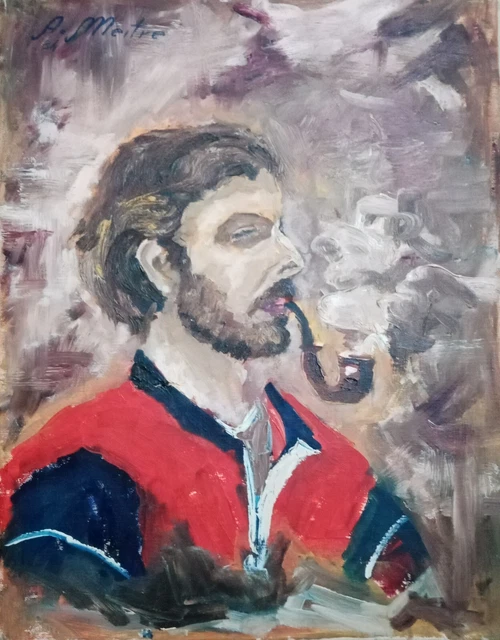 A. MEITRE , olio su tela 45,5 x 36,5
