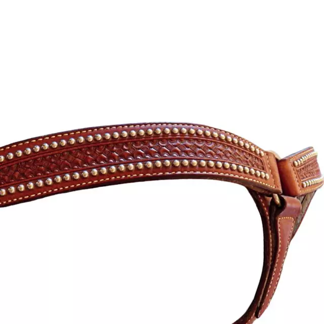 Billy Cook Spotted Studded Medium Hot Oil Ranch Vaquero Show Breast Collar 12805 3